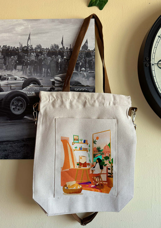 The young artist tote bag