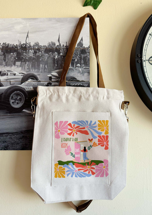 Motivational quotes , flower bag