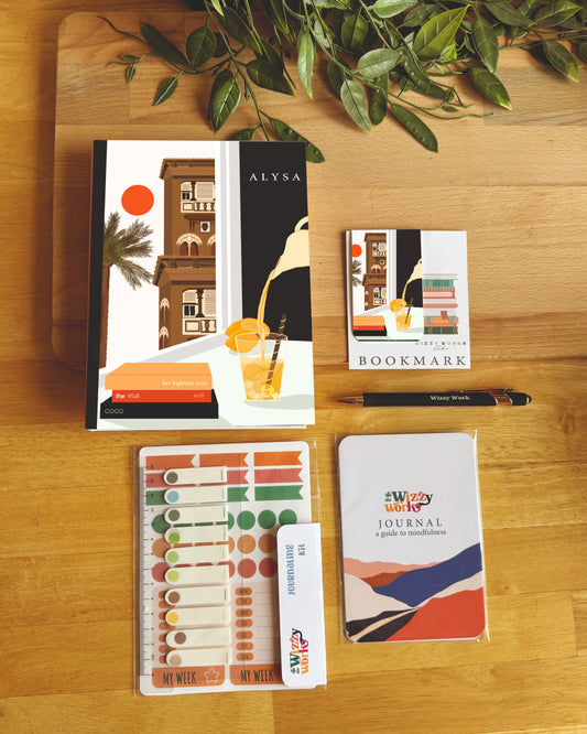 Orange and Books Journaling Kit