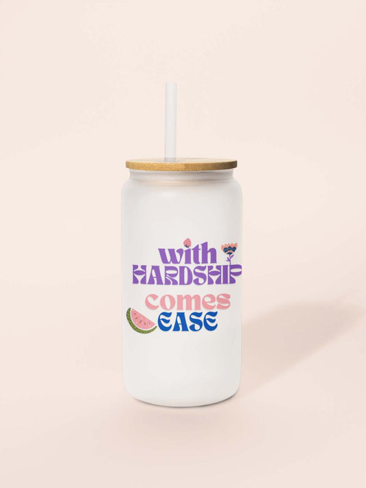 WITH HARDSHIP COMES EASE ISLAM Mug GLASS