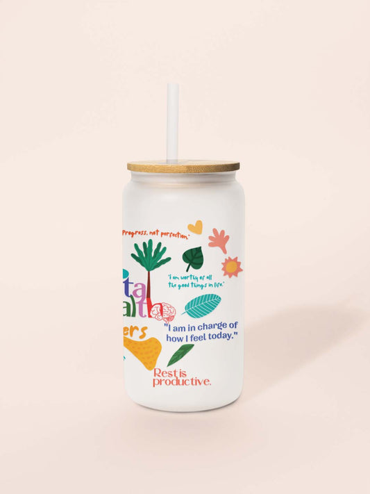 Mental Health , Motivational Mug Glass