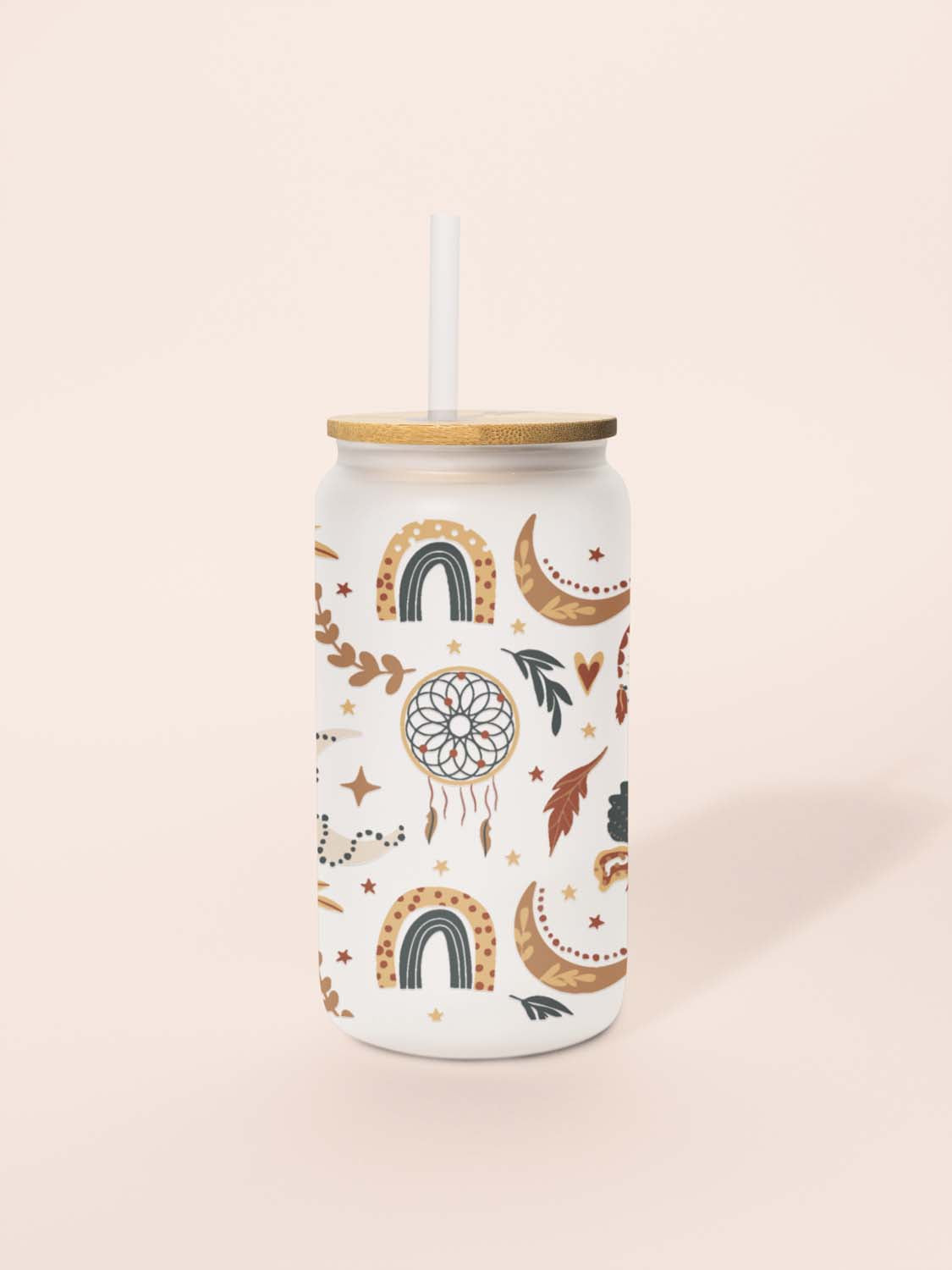 Hearts & Crescents Frosted Mug