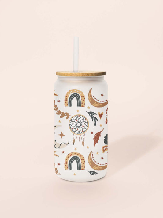 Hearts & Crescents Frosted Mug