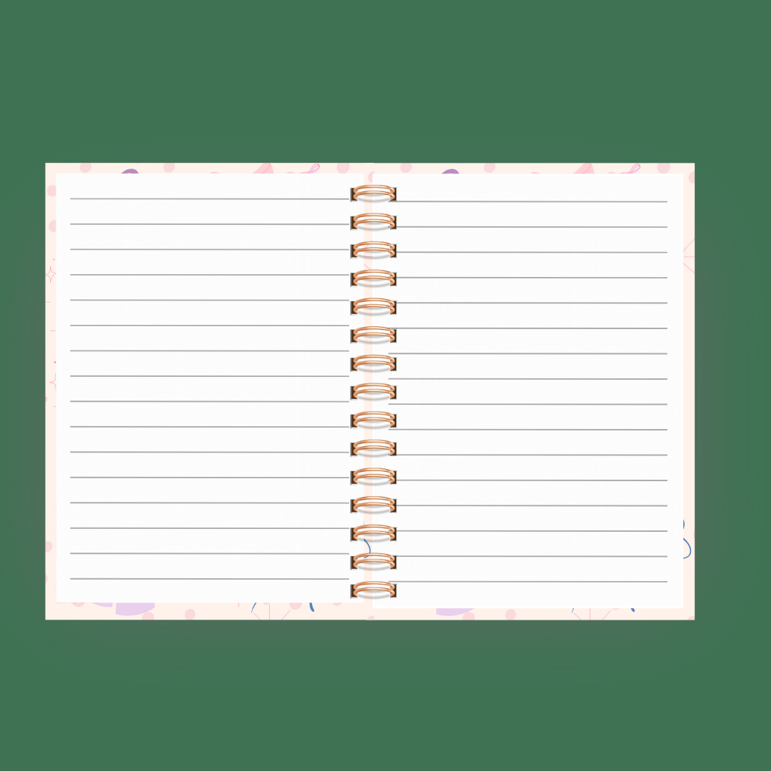 🎀 Personalized Bow Journal with Stickers – Cute Hardcover Notebook for Kids