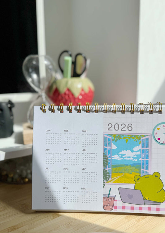 2026 Kawaii Desk Calendar Planner