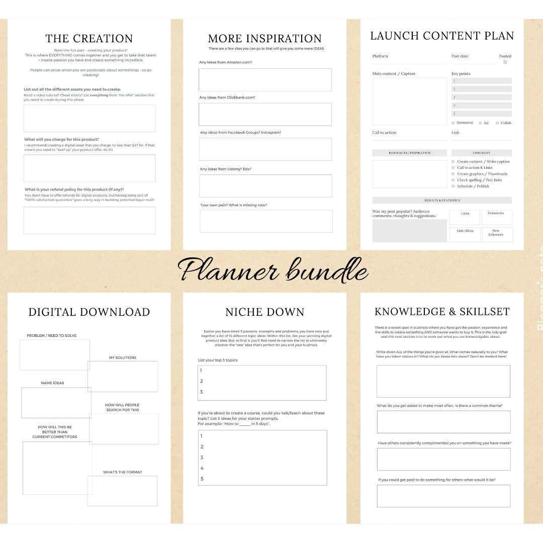 ALL IN ONE BUNDLE BUSINESS PLANNERS | BOOST YOUR SALES AND BE ORGANIZE