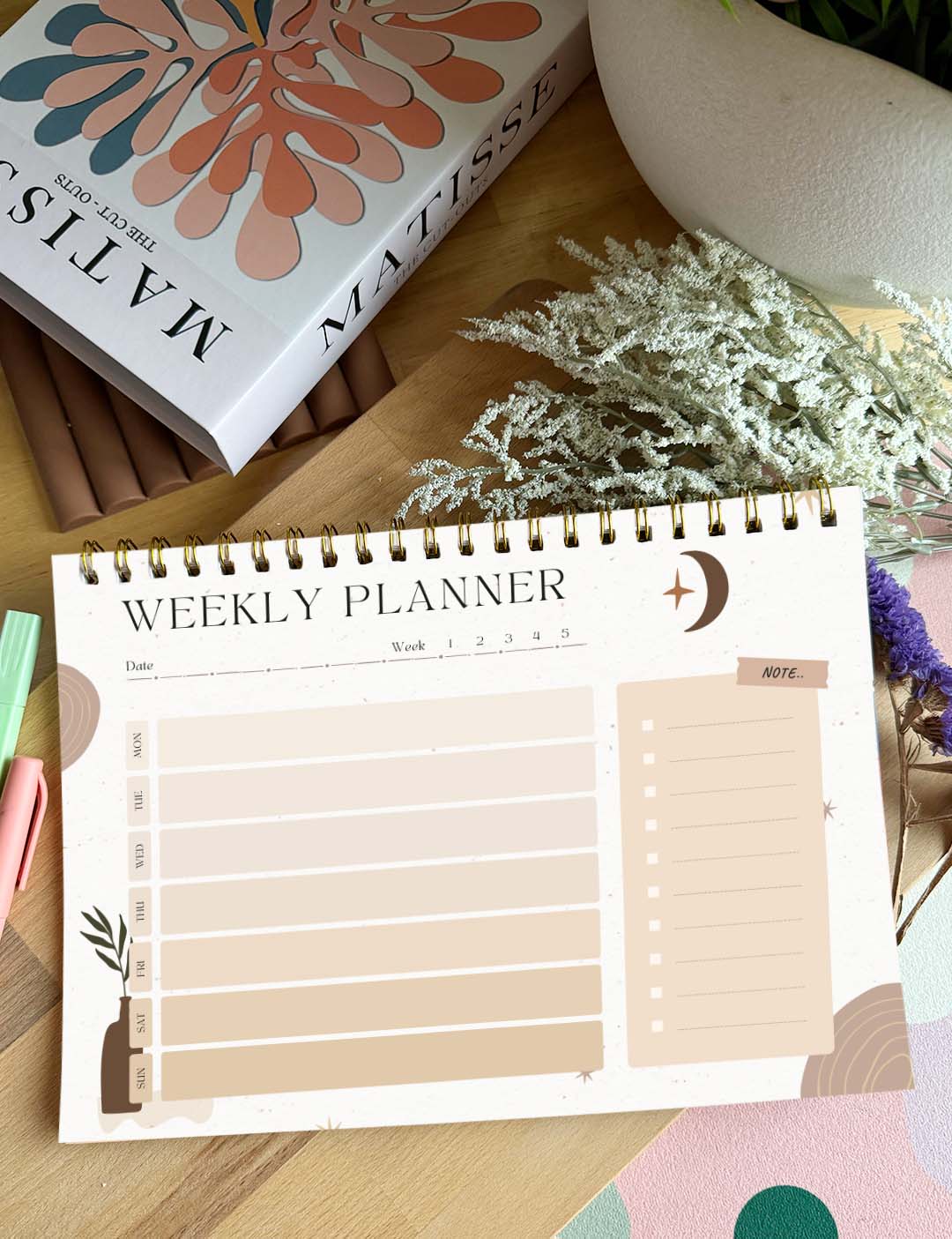 Brown Desert Weekly Planner