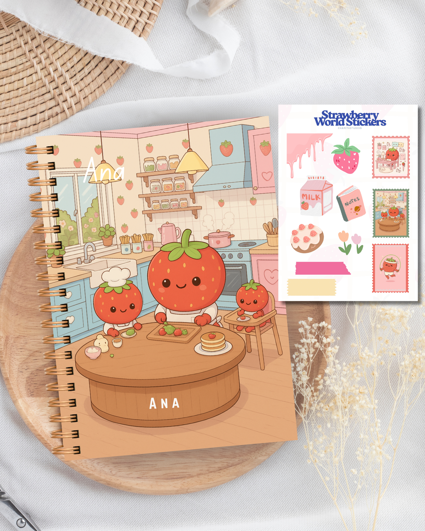 Strawberry World Notebook