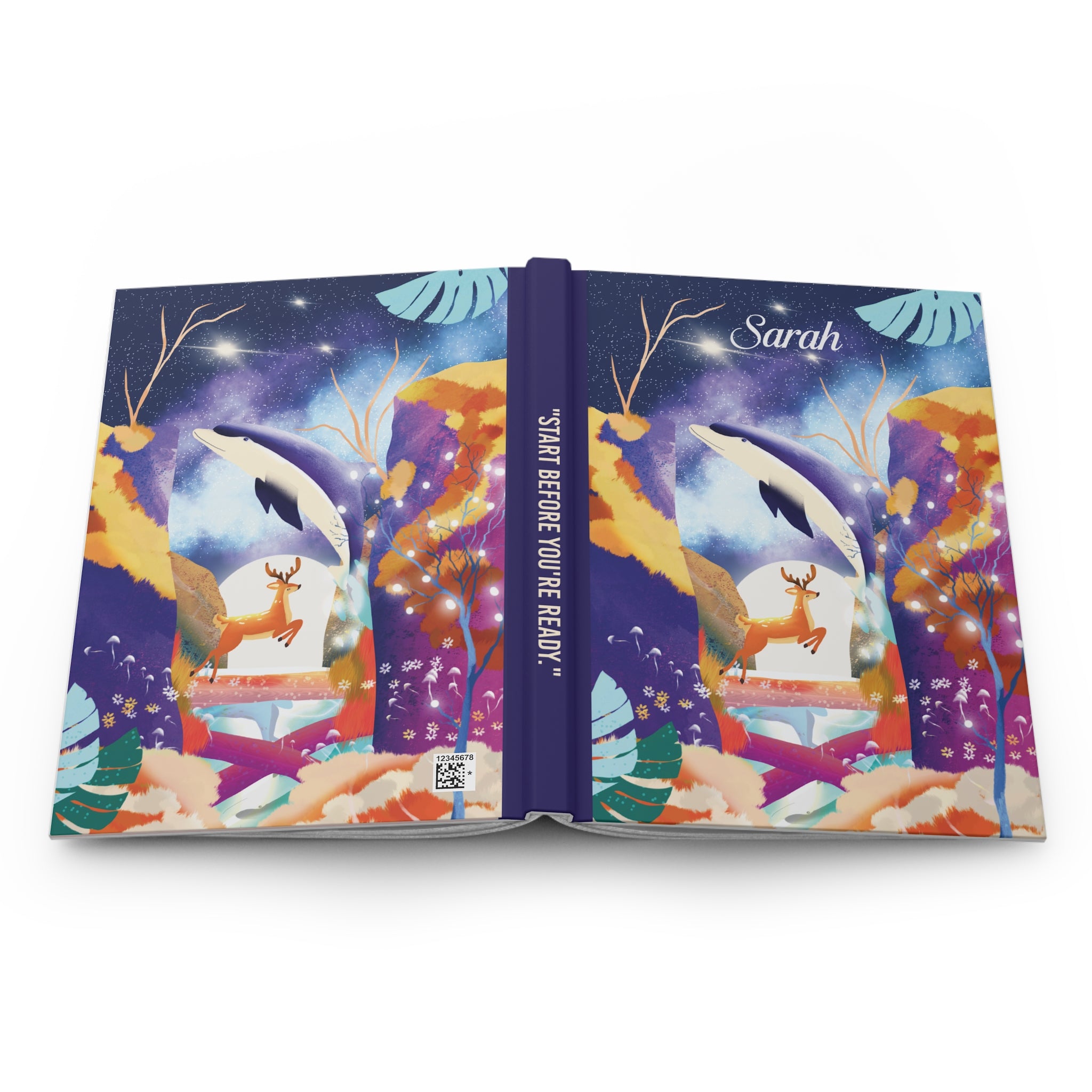 Whimsical Night Journaling Kit , Journal Lay Flat , Hardcover Journal