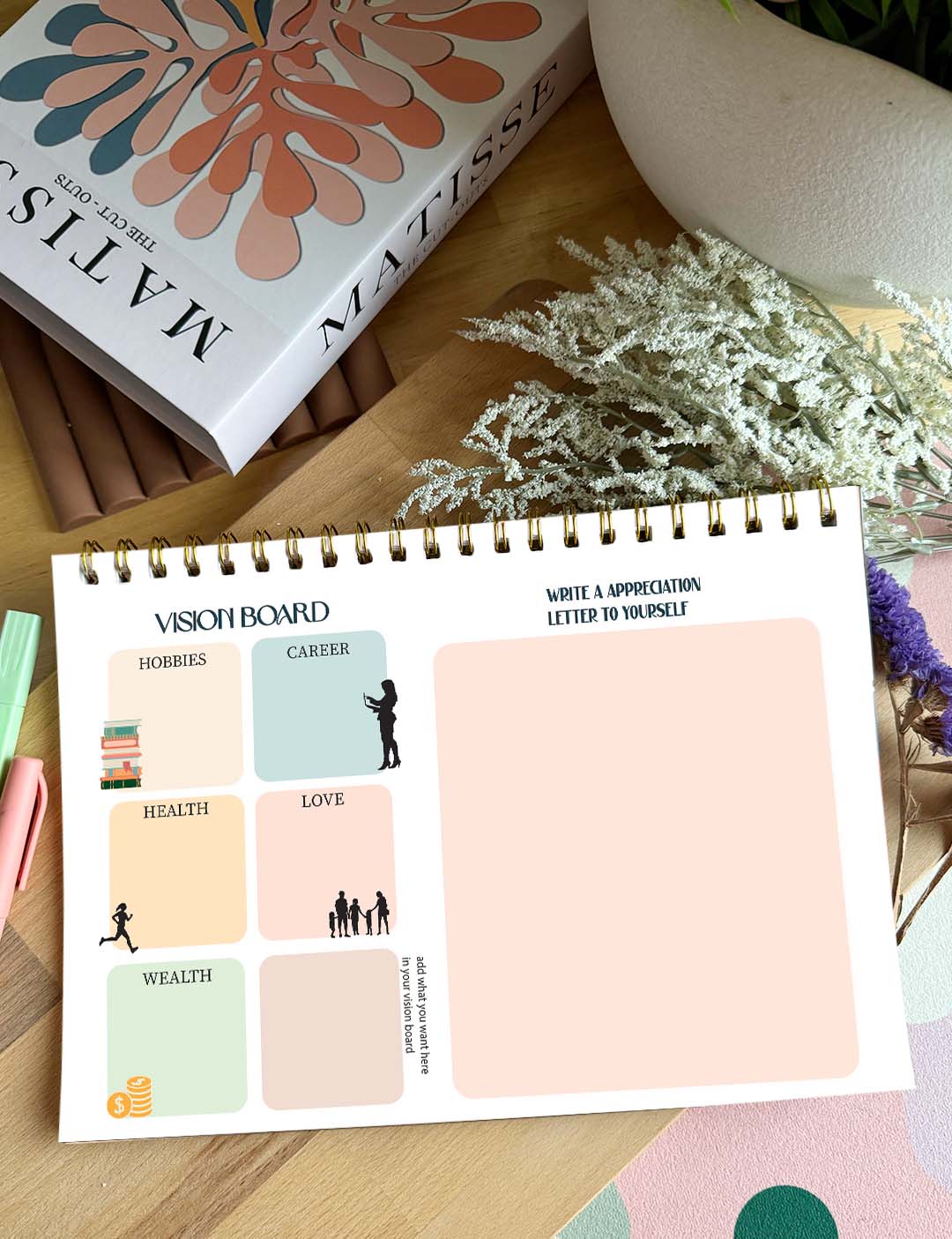 Hues and blues Monthly Planner