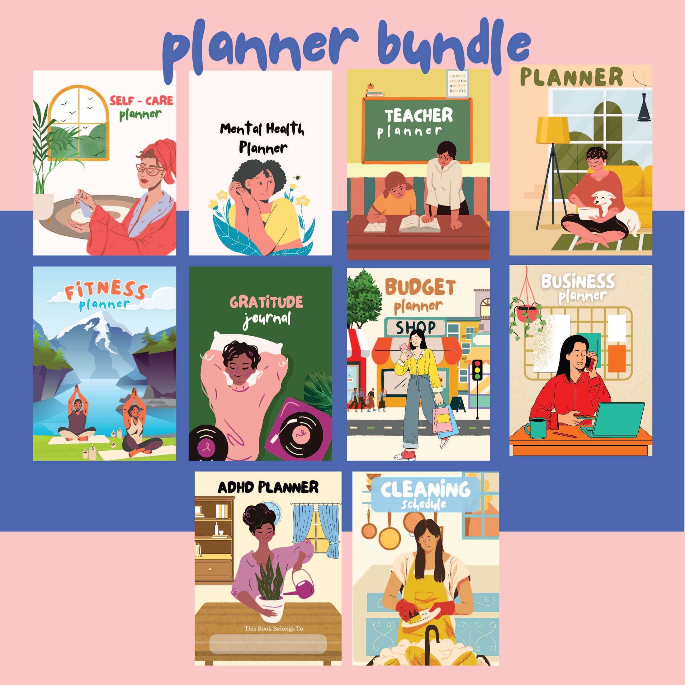 Printable Planners Templates Bundle UNDATED