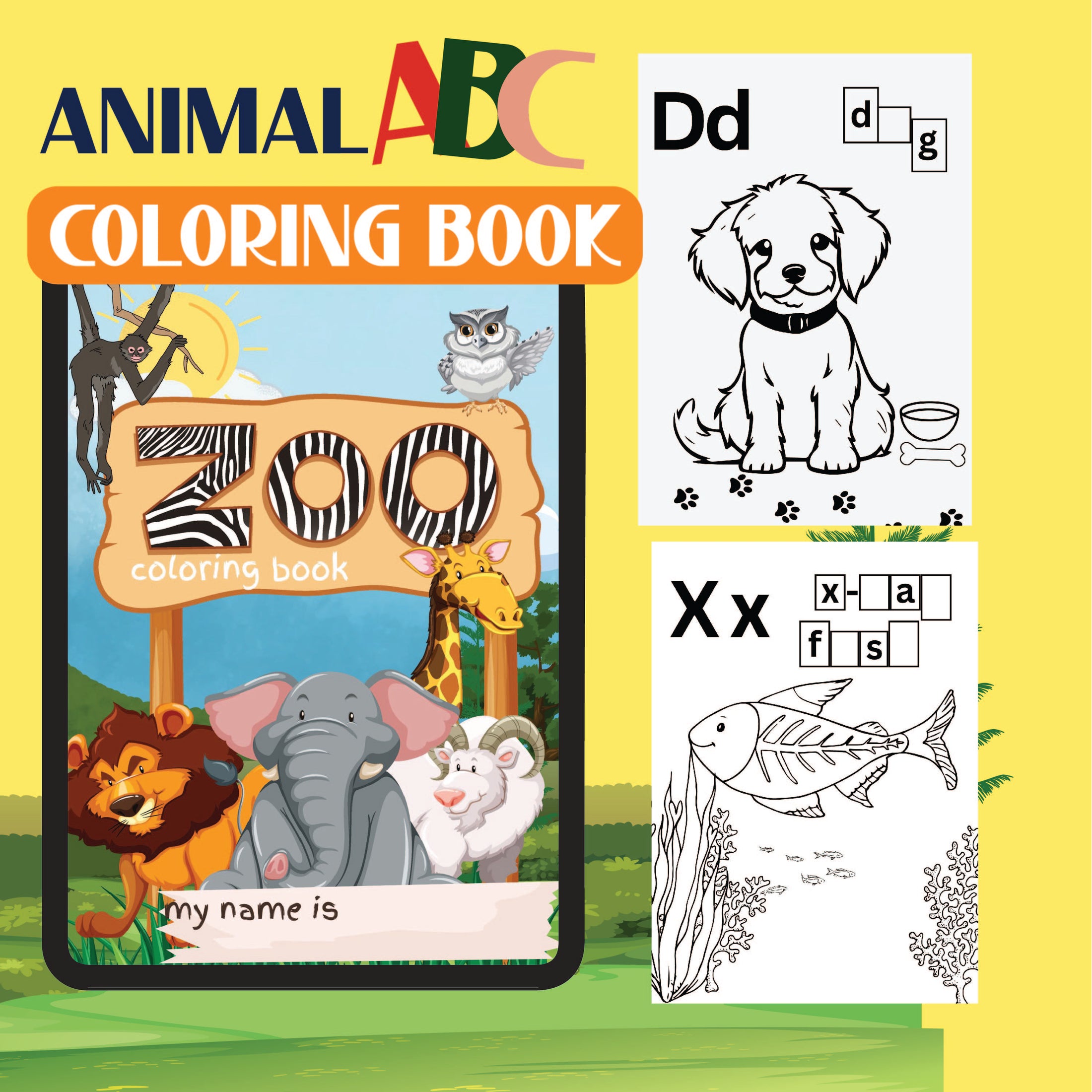 BUSY BOOKS COLORING ANIMAL ABC BOOK