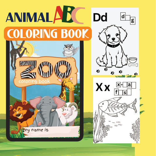 BUSY BOOKS COLORING ANIMAL ABC BOOK