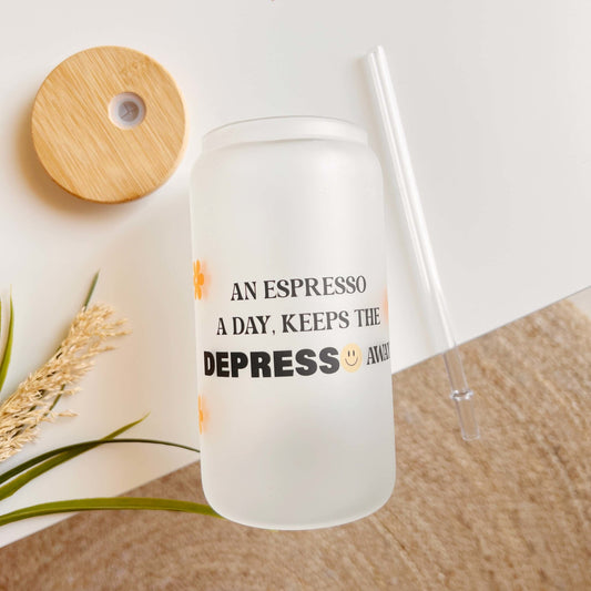 An Espresso a Day , keeps the DEPRESSO AWAY Frosted Mug - wizzywork